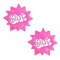 Neva Nude Iridescent Crystal Beamz Nipztix Pasties Nipple Covers for Festivals, Raves, Lingerie and More, Made in USA