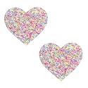 Neva Nude Iridescent Crystal Beamz Nipztix Pasties Nipple Covers for Festivals, Raves, Lingerie and More, Made in USA
