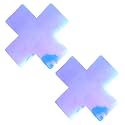 Neva Nude Iridescent Crystal Beamz Nipztix Pasties Nipple Covers for Festivals, Raves, Lingerie and More, Made in USA