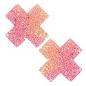 Neva Nude Iridescent Crystal Beamz Nipztix Pasties Nipple Covers for Festivals, Raves, Lingerie and More, Made in USA