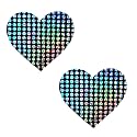 Neva Nude Iridescent Crystal Beamz Nipztix Pasties Nipple Covers for Festivals, Raves, Lingerie and More, Made in USA