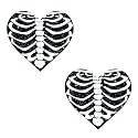 Neva Nude Iridescent Crystal Beamz Nipztix Pasties Nipple Covers for Festivals, Raves, Lingerie and More, Made in USA