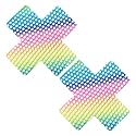 Neva Nude Iridescent Crystal Beamz Nipztix Pasties Nipple Covers for Festivals, Raves, Lingerie and More, Made in USA