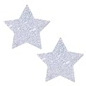 Neva Nude Iridescent Crystal Beamz Nipztix Pasties Nipple Covers for Festivals, Raves, Lingerie and More, Made in USA