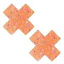 Neva Nude Iridescent Crystal Beamz Nipztix Pasties Nipple Covers for Festivals, Raves, Lingerie and More, Made in USA