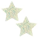 Neva Nude Iridescent Crystal Beamz Nipztix Pasties Nipple Covers for Festivals, Raves, Lingerie and More, Made in USA