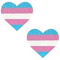 Neva Nude Iridescent Crystal Beamz Nipztix Pasties Nipple Covers for Festivals, Raves, Lingerie and More, Made in USA