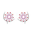 Neva Nude Iridescent Crystal Beamz Nipztix Pasties Nipple Covers for Festivals, Raves, Lingerie and More, Made in USA