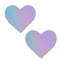 Neva Nude Iridescent Crystal Beamz Nipztix Pasties Nipple Covers for Festivals, Raves, Lingerie and More, Made in USA