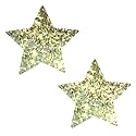Neva Nude Iridescent Crystal Beamz Nipztix Pasties Nipple Covers for Festivals, Raves, Lingerie and More, Made in USA