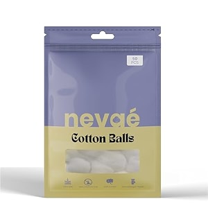 nevae soft cotton balls  100 pure cotton  gentle absorbent amp skin safe  for makeup nail care skincare amp baby hygiene  pack of 1 50 pcs each