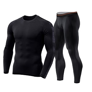 NEVER LOSE Mens Workout Set Compression Shirt
