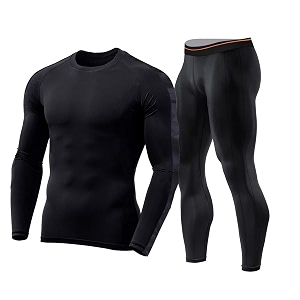 NEVER LOSE Mens Workout Set Compression Shirt