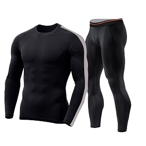 NEVER LOSE Mens Workout Set Compression Shirt