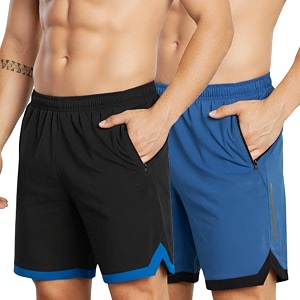 NEVER LOSE Mens 2 Pack Polyester Yoga