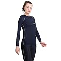 NEVER LOSE Women Compression T-Shirt Top Plain Athletic Fit Multi Sports Cycling, Cricket, Football, Badminton, Gym