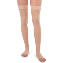 Never Quit Compression Stocking for Varicose Vein &amp; DVT - Above Knee, Calf &amp; Thigh Support and Pain Relief (Large, Beige)