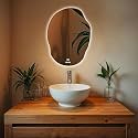 NEVEX 18x24 Inch Oval Wall Mounted LED Mirror for Wash Basin with Smart Touch Sensor &amp; 3 Light Tones (Cool White, Natural White &amp; Warm White)