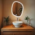 NEVEX 18x24 Inch Oval LED Wall Mirror – Smart 3 Tone Light Bathroom Vanity Mirror (Cool White, Natural White &amp; Warm White) | Frameless Modern Wash Basin Mirror