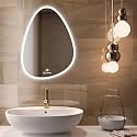 NEVEX 18x24 Inch Oval Wall Mounted LED Mirror for Wash Basin with Smart Touch Sensor &amp; 3 Light Tones (Cool White, Natural White &amp; Warm White)