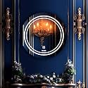 NEVEX 24x24 Inch Round LED Wall Mirror – Frameless Bathroom Mirror with Smart Touch 3 Light Tones (Cool White, Natural White &amp; Warm White) | Wall Mounted Vanity Mirror for Wash Basin &amp; Home Décor