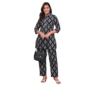 Nevisha Style Printed Cotton Co-ord Set For
