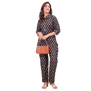 Nevisha Style Printed Cotton Co-ord Set For