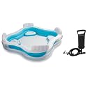 New 10 Ft Summer Special Inflatable Swimming Pool tub Water Pool Sitting Pool with Pump for Kids (Multicolor)