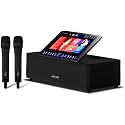 14" HD Touchscreen All-in-One Karaoke System for Home Party, 260W Portable Bluetooth KTV Speaker with 2 UHF Wireless Microphones, Supports Movie Watching & Cloud Song Downloads(Black 1TB)