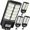 New 6500W Solar Street Lights Outdoor Waterproof - Commercial Outdoor Solar Light, 200pcs High Brightness LEDs, Solar Parking Lot Lights Dusk to Dawn for Yard Garden with Motion Sensor - 4 Pack