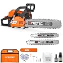 NEW 68CC Gas Powered Chainsaw 22 24 Inch Bars Chainsaws 2-Cycle Cordless Handheld Petrol Gasoline Chain Saw for Tree Felling Forestry Logging Backyard Storm Wood Cutting