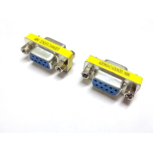 new 9 pin serial db9 rs232 female to female connector adapter pack of 2 connector