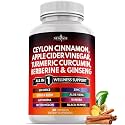 NEW AGE Ceylon Cinnamon, Turmeric, Apple Cider Vinegar, Ginseng, Aloe Vera, Berberine Plus Banaba, Ginger Root - 60 Count