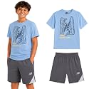 New Balance Boys 2 Piece Cotton Blend Jersey Shirt &amp; Basketball Shorts