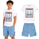 New Balance Boys 2 Piece Cotton Blend Jersey Shirt &amp; Basketball Shorts