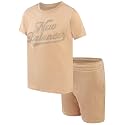 New Balance Boys 2 Piece Workout T Shirt &amp; Fleece Shorts Athletic Set 8-12