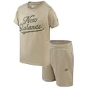 New Balance Boys 2 Piece Workout T Shirt &amp; Fleece Shorts Athletic Set 8-12