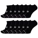 New Balance Unisex Adult Performance Cushioned No Show Socks, 6 &amp; 12 Pairs