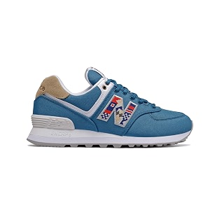 new balance women39s blue running shoe - 4 uk wl574sog mako blue