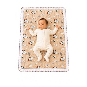 new born baby godadi pack of 1 combo set soft cotton godi godari  baby bed  crib sheet  cartoon mat baby godadi  bedding set  multicolor km-1 beige km-2