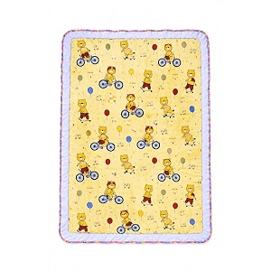 new born baby godadi pack of 1 combo set soft cotton godi godari  baby bed  crib sheet  cartoon mat baby godadi  bedding set  multicolor km-1 yellow km-4