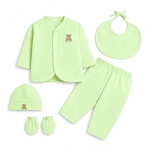 new born wear cotton essentialsgift set pack of 5 pieces 0-6 months