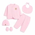 New Born Wear Cotton Essentials/Gift set, Pack of 5 pieces (0-6 months)