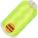 New brothread 4000M Huge Spool Embroidery Machine Thread - Neon Green