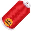 New brothread 4000M Huge Spool Embroidery Machine Thread - Red