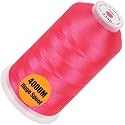 New brothread 4000M Huge Spool Embroidery Machine Thread - Neon Rose