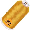 New brothread 4000M Huge Spool Embroidery Machine Thread - Deep Gold