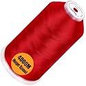 New brothread 4000M Huge Spool Embroidery Machine Thread - Christmas Red