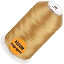 New brothread Huge Spool Embroidery Machine Thread - Gold Fits Janome Color