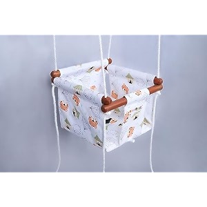 new comers cotton swing for kids jhula for baby baby swing hanging indoor outdoor baby garden swing with safety belt amp 2 pillows 6 months to 4 years up to 20 kg-blue-purple tc 150300 907